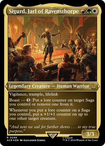 {R} Sigurd, Jarl of Ravensthorpe (Foil Etched) [Assassin's Creed][ACR 249]