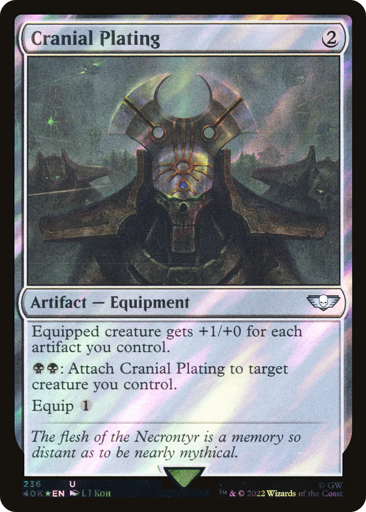 {C} Cranial Plating (Surge Foil) [Universes Beyond: Warhammer 40,000][SF 40K 236]