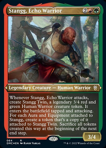 {R} Stangg, Echo Warrior (Foil Etched) [Dominaria United Commander][DMC 064]