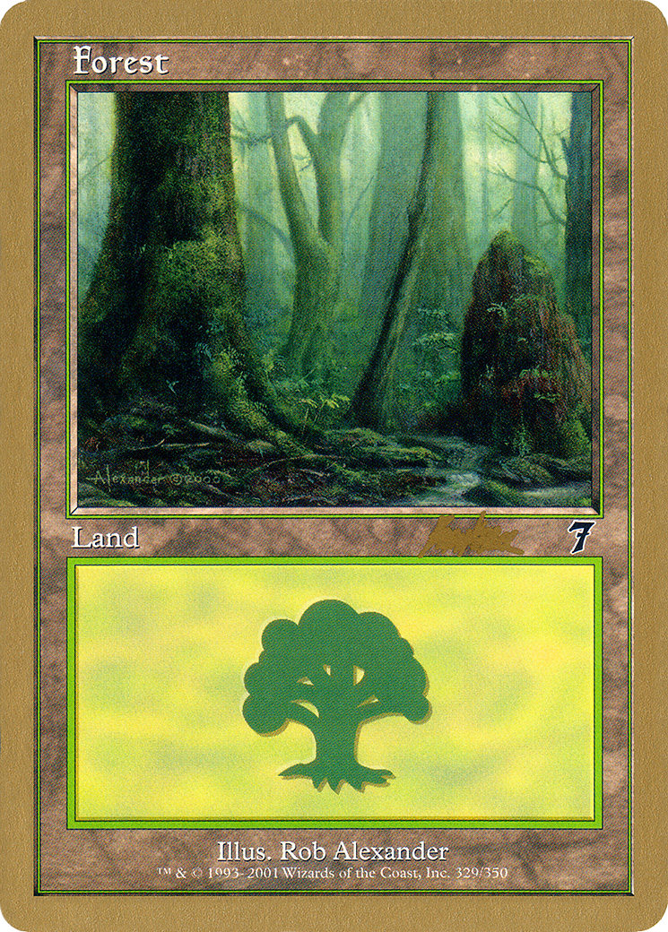 {B}[GB WC02 BK329] Forest (329) (Brian Kibler) [World Championship Decks 2002]