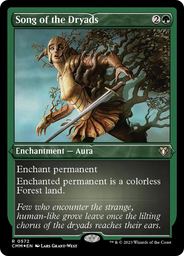 {R} Song of the Dryads (Foil Etched) [Commander Masters][CMM 572]