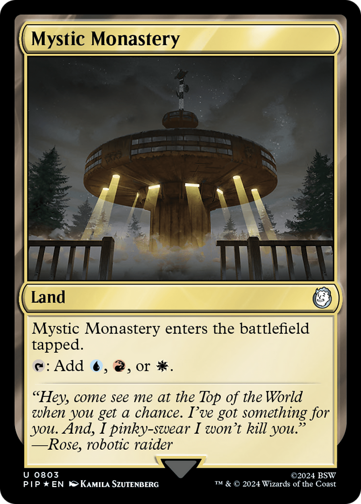 {C} Mystic Monastery (Surge Foil) [Fallout][PIP 803]