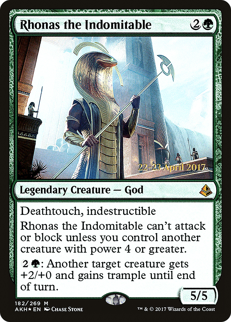 {R} Rhonas the Indomitable [Amonkhet Prerelease Promos][PR AKH 182] - Misty Mountain Games