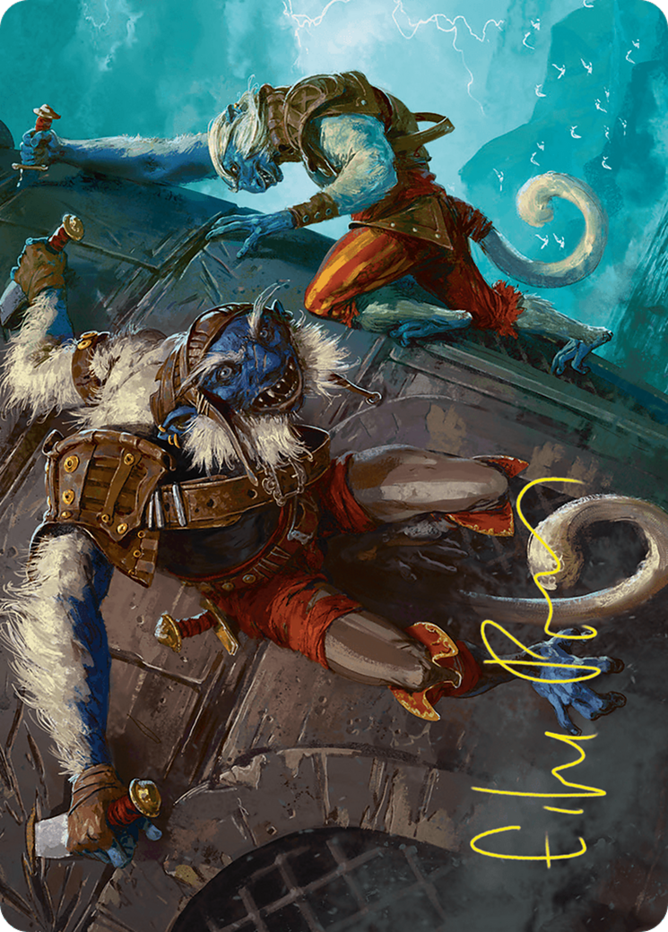 {A} Goblin Boarders Art Card (11/54) (Gold-Stamped Signature) [Foundations Art Series][GS AFDN 011]