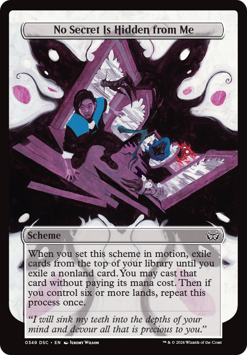 {C} No Secret Is Hidden from Me [Duskmourn: House of Horror Commander][DSC 349]