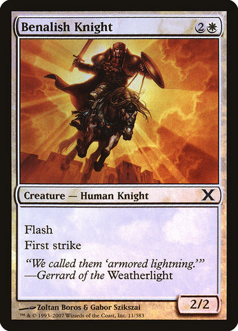 {C} Benalish Knight (Premium Foil) [Tenth Edition][FP 10E 011]