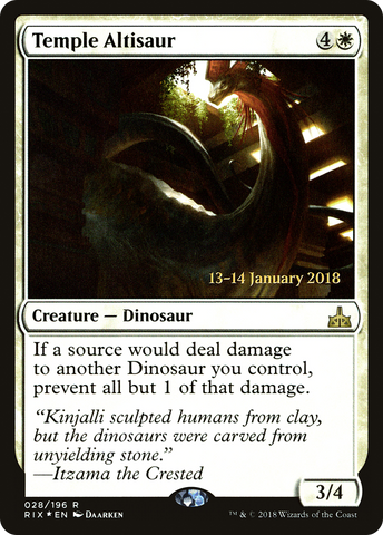 {R} Temple Altisaur [Rivals of Ixalan Prerelease Promos][PR RIX 028]