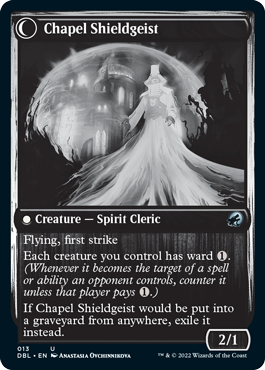 {C} Chaplain of Alms // Chapel Shieldgeist [Innistrad: Double Feature][DBL 013]