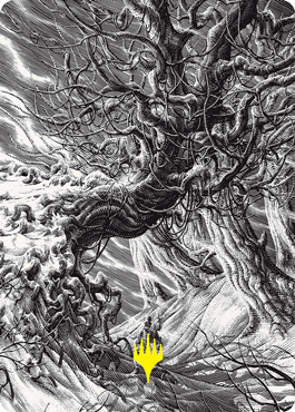 {A} Forest Art Card (Gold-Stamped Signature) [Innistrad: Crimson Vow Art Series][GS AVOW 081]