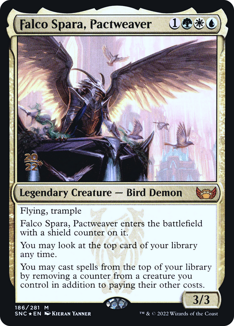 {R} Falco Spara, Pactweaver [Streets of New Capenna Prerelease Promos][PR SNC 186]