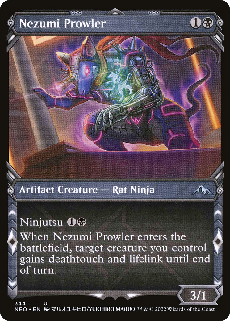 {C} Nezumi Prowler (Showcase Ninja) [Kamigawa: Neon Dynasty][NEO 344]