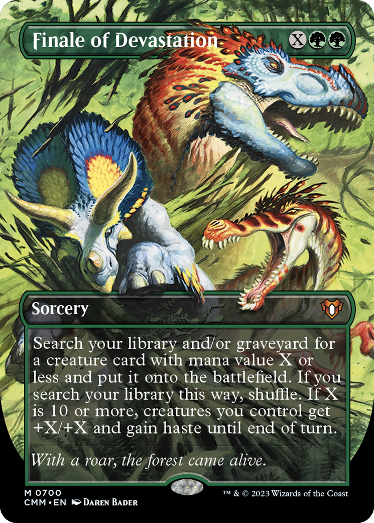{R} Finale of Devastation (Borderless Alternate Art) [Commander Masters][CMM 700]