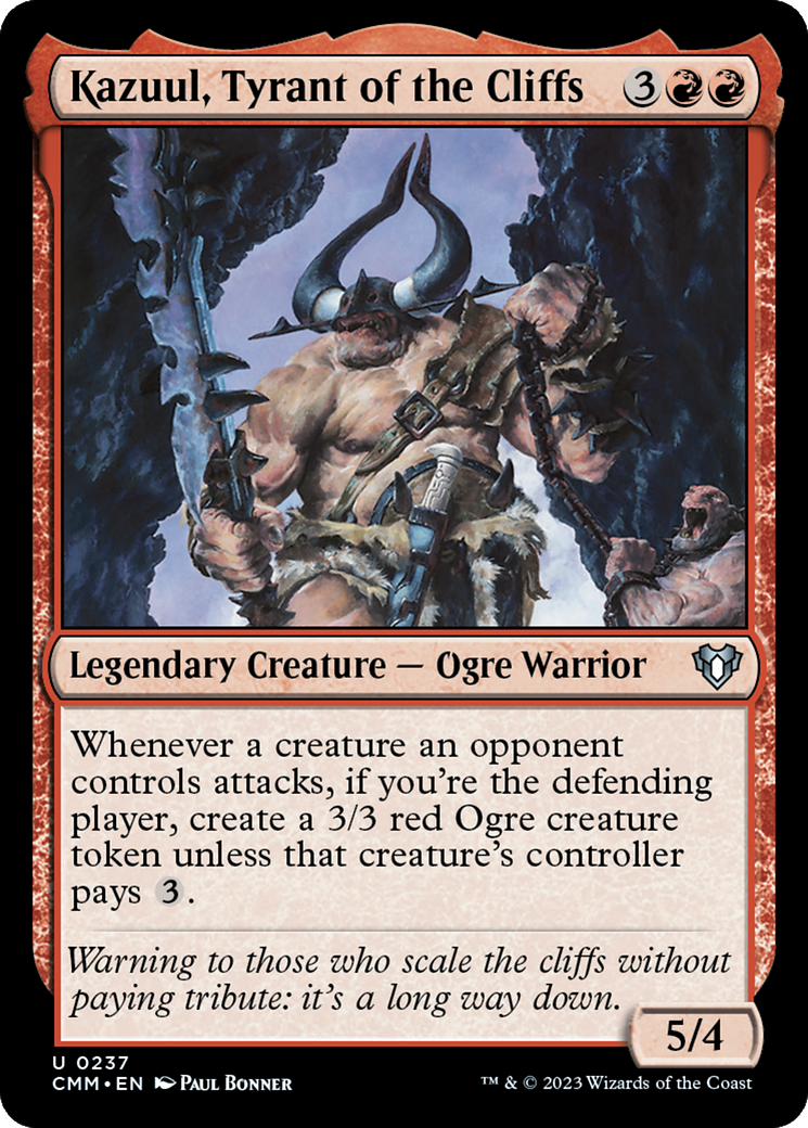 {C} Kazuul, Tyrant of the Cliffs [Commander Masters][CMM 237]