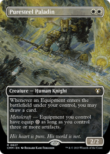 {R} Puresteel Paladin (Borderless Alternate Art) [Commander Masters][CMM 627]