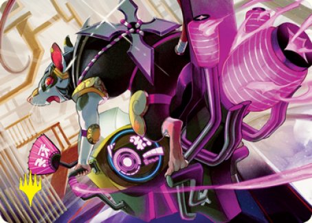 {A} Nashi, Moon Sage's Scion Art Card (Gold-Stamped Signature) [Kamigawa: Neon Dynasty Art Series][GS ANEO 059]