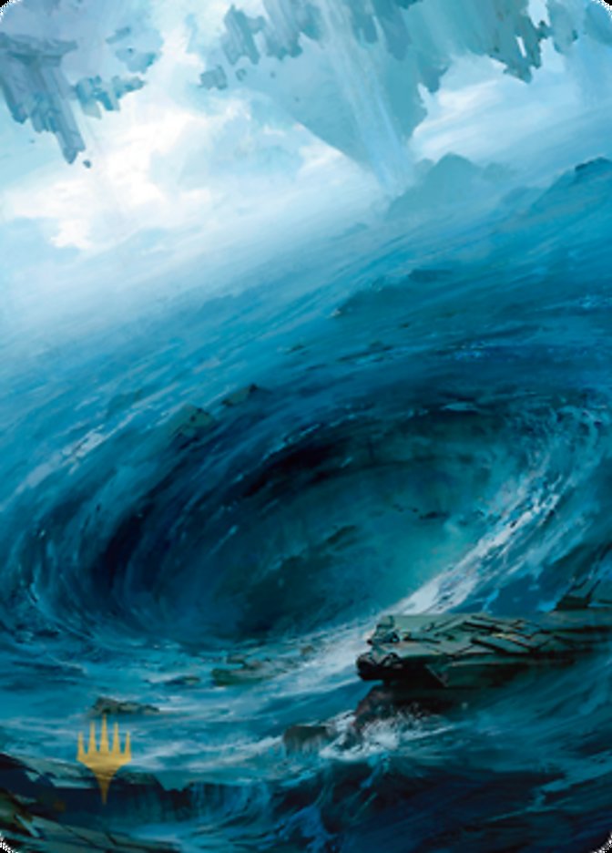 {A} Island 3 Art Card (Gold-Stamped Signature) [Zendikar Rising Art Series][GS AZNR 012]