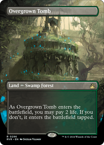 {R} Overgrown Tomb (Borderless) [Ravnica Remastered][RVR 296]