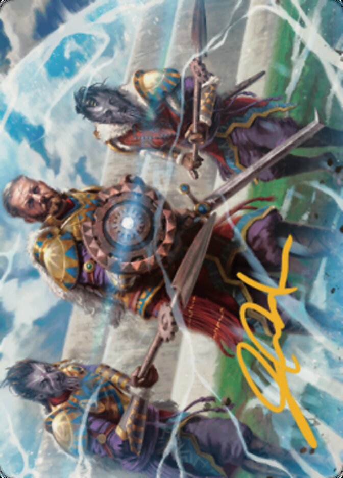{A} Argivian Phalanx Art Card (Gold-Stamped Signature) [Dominaria United Art Series][GS ADMU 003]
