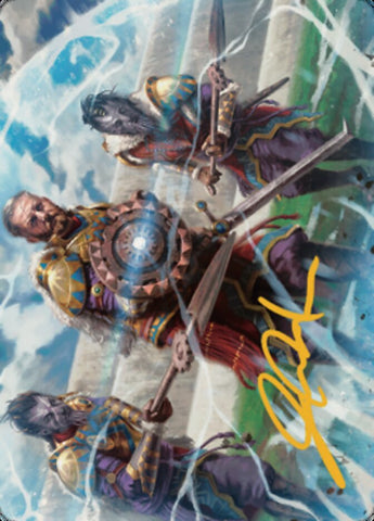 {A} Argivian Phalanx Art Card (Gold-Stamped Signature) [Dominaria United Art Series][GS ADMU 003]