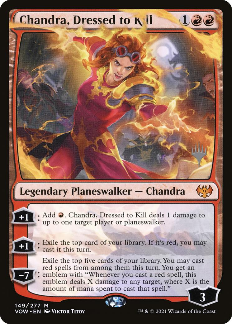 {R} Chandra, Dressed to Kill (Promo Pack) [Innistrad: Crimson Vow Promo Pack][PP VOW 149]