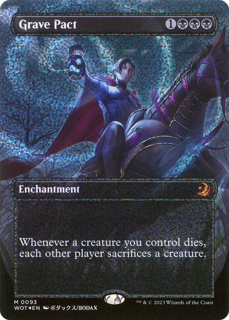 {R} Grave Pact (Anime Borderless) (Confetti Foil) [Wilds of Eldraine: Enchanting Tales][WOT 093]