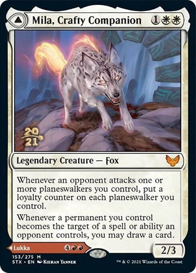 {R} Mila, Crafty Companion // Lukka, Wayward Bonder [Strixhaven: School of Mages Prerelease Promos][PR STX 153]