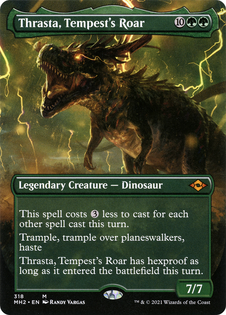 {R} Thrasta, Tempest's Roar (Borderless) (Foil) (Borderless) [Modern Horizons 2] [MH2 318]