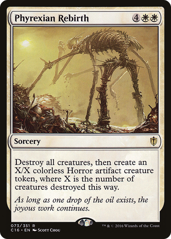 {R} Phyrexian Rebirth [Commander 2016][C16 073]