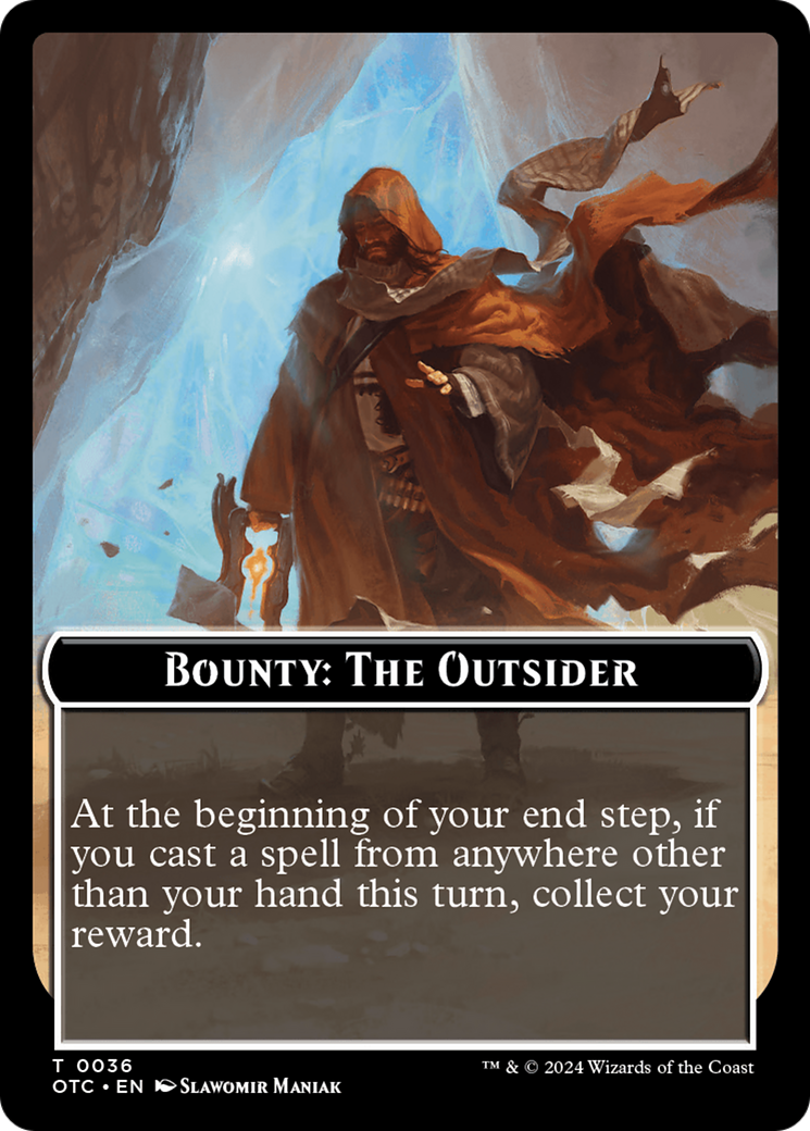 {T} Bounty: The Outsider // Bounty Rules Double-Sided Token [Outlaws of Thunder Junction Commander Tokens][TOTC 036]