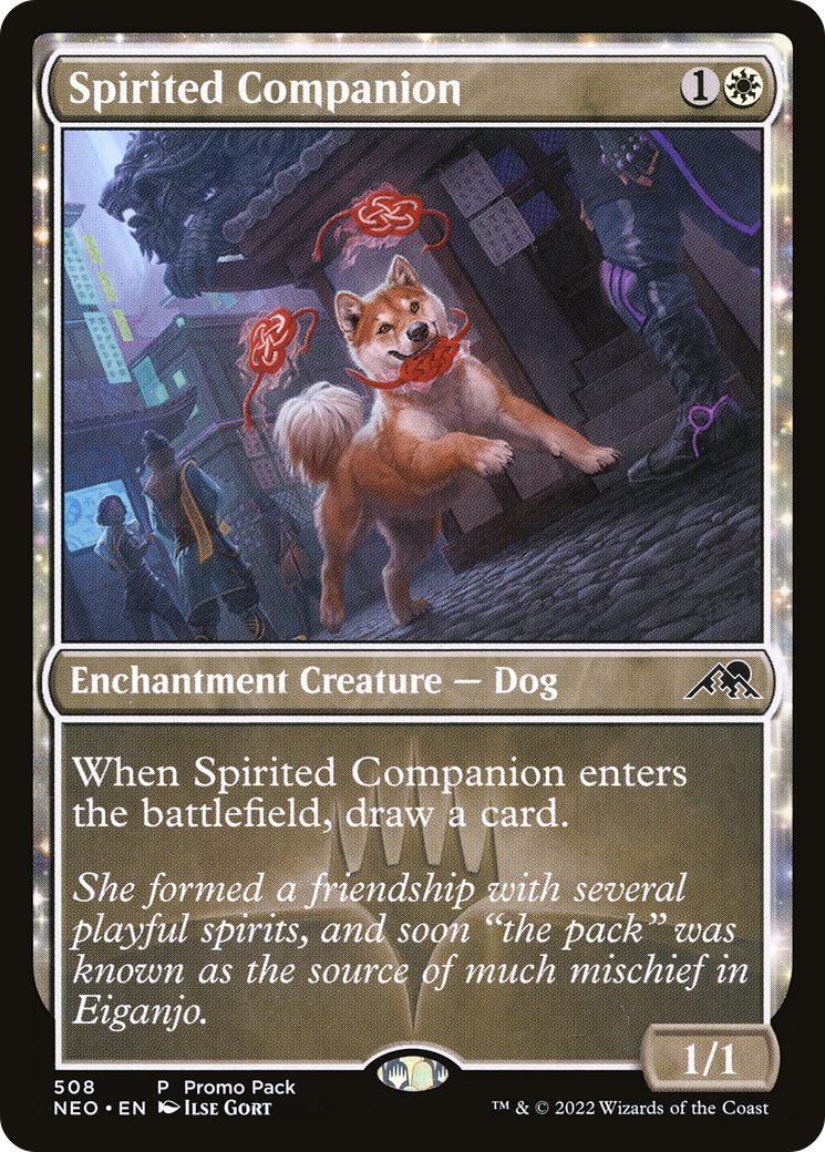 {C} Spirited Companion (Promo Pack) [Kamigawa: Neon Dynasty][PP NEO 508]