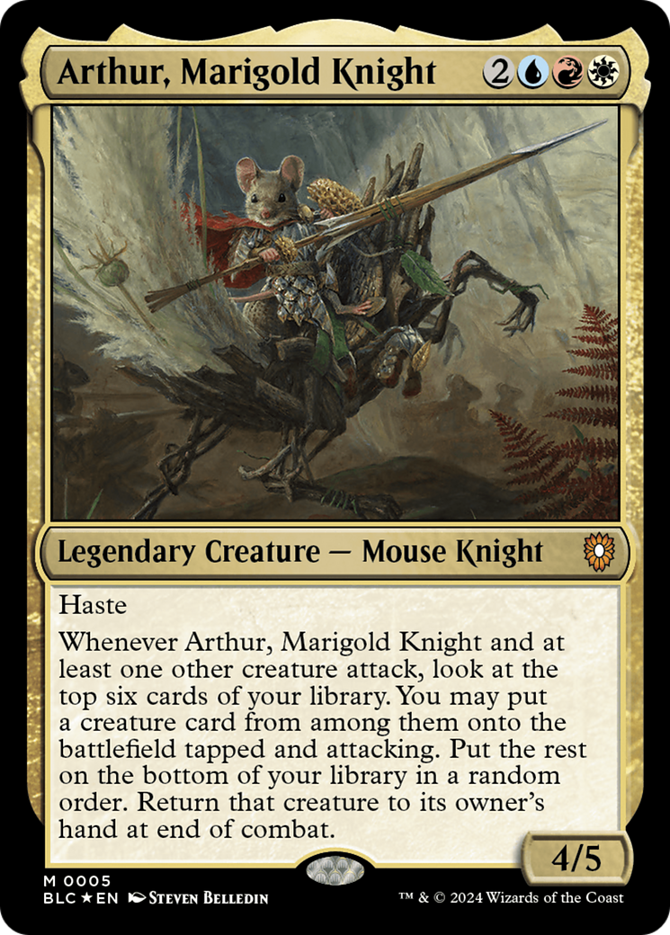 {R} Arthur, Marigold Knight [Bloomburrow Commander][BLC 005]