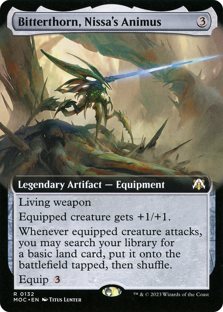 {R} Bitterthorn, Nissa's Animus (Extended Art) [March of the Machine Commander][MOC 132]