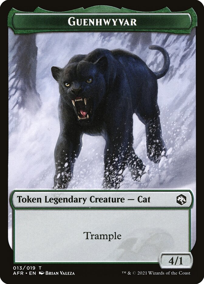 {T} Spider // Guenhwyvar Double-sided Token [Dungeons & Dragons: Adventures in the Forgotten Realms Tokens][TAFR 007]