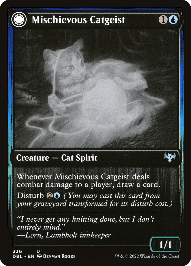 {C} Mischievous Catgeist // Catlike Curiosity [Innistrad: Double Feature][DBL 336]