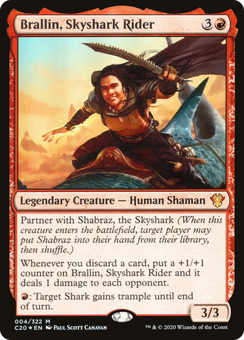 {R} Brallin, Skyshark Rider [Commander 2020][C20 004]