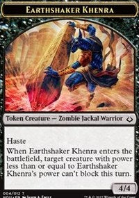 {T} Earthshaker Khenra // Zombie Double-sided Token [Hour of Devastation Tokens][THOU 004]