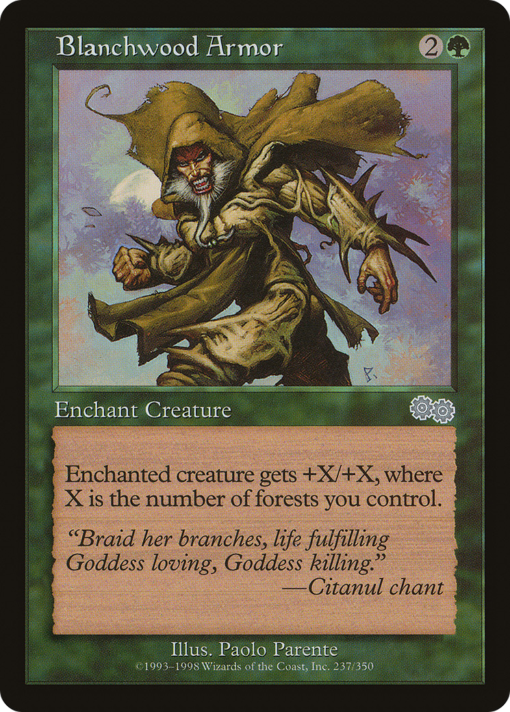 {C} Blanchwood Armor [Urza's Saga][USG 237]