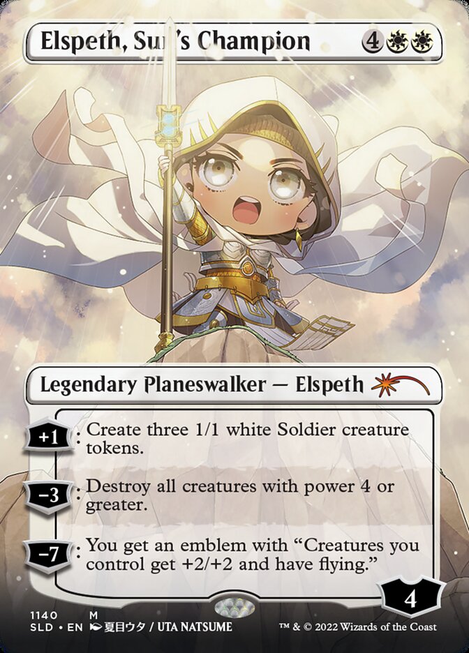 {R} Elspeth, Sun's Champion (Borderless) (1140) [Secret Lair Drop Series][SLD 1140]