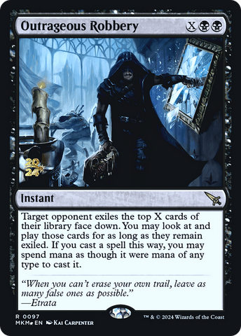 {R} Outrageous Robbery [Murders at Karlov Manor Prerelease Promos][PR MKM 097]