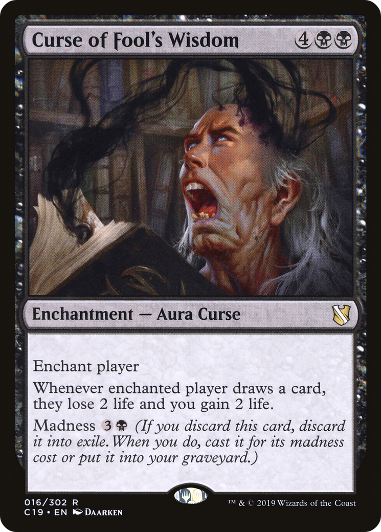 {R} Curse of Fool's Wisdom [Commander 2019][C19 016]