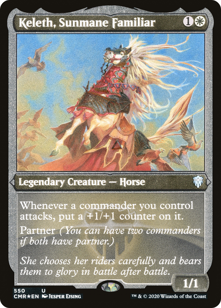 {C} Keleth, Sunmane Familiar (Etched) [Commander Legends][CMR 550]