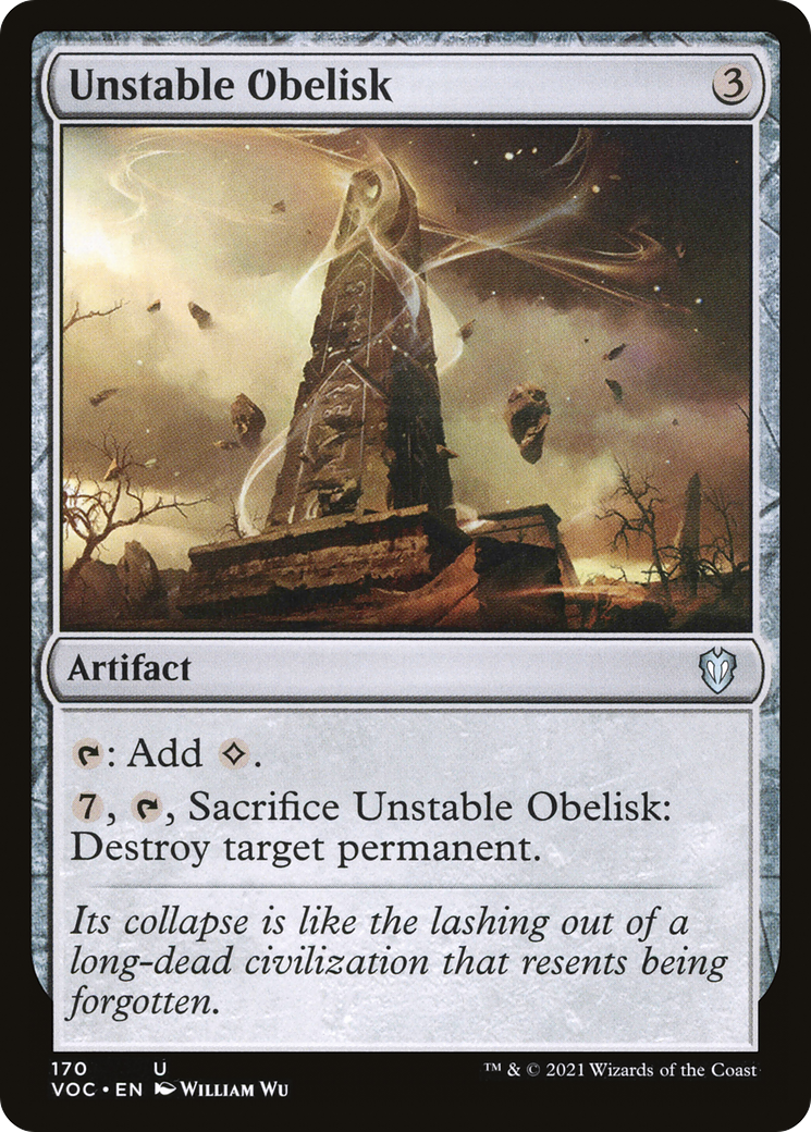 {C} Unstable Obelisk [Innistrad: Crimson Vow Commander][VOC 170]