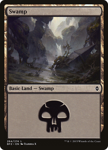 {B}[BFZ 264] Swamp (264a) [Battle for Zendikar]