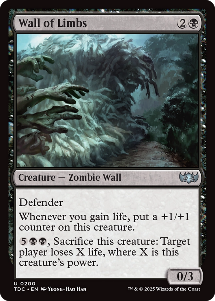 {C} Wall of Limbs [Tarkir: Dragonstorm Commander][TDC 200]