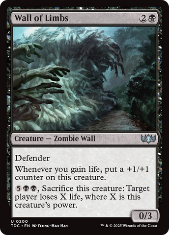 {C} Wall of Limbs [Tarkir: Dragonstorm Commander][TDC 200]