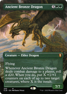 {R} Ancient Bronze Dragon (Borderless Alternate Art) [Commander Legends: Battle for Baldur's Gate][CLB 369]