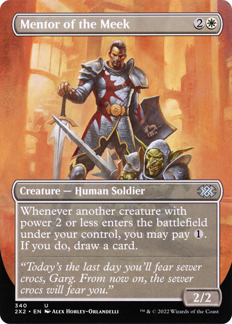 {C} Mentor of the Meek (Borderless Alternate Art) [Double Masters 2022][2X2 340]