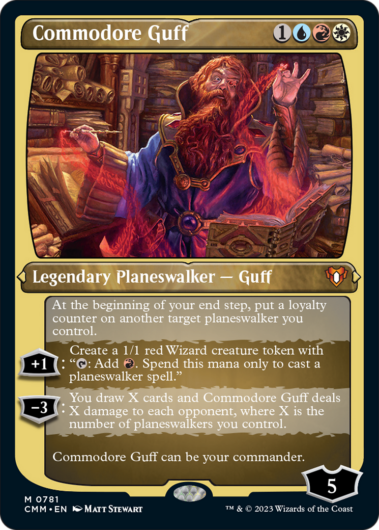 {R} Commodore Guff (Display Commander) (Foil Etched) [Commander Masters][CMM 781]