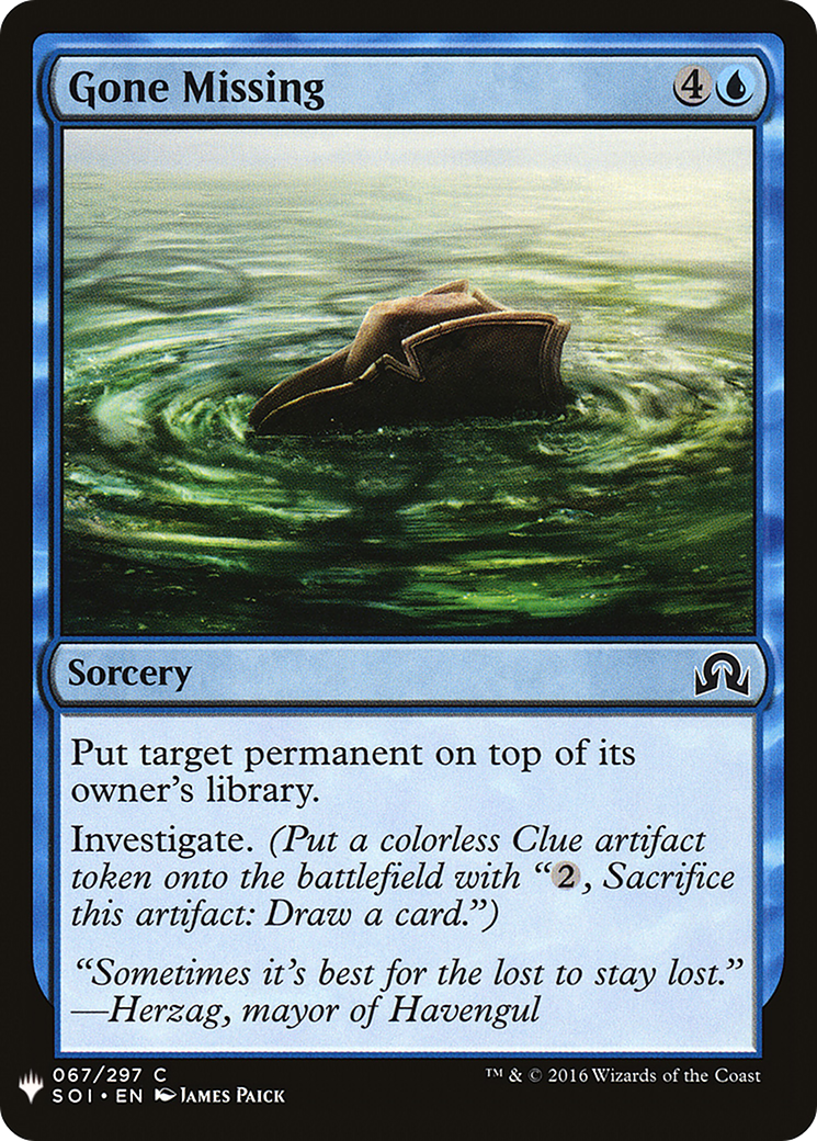 {C} Gone Missing [Mystery Booster][LS SOI 067]