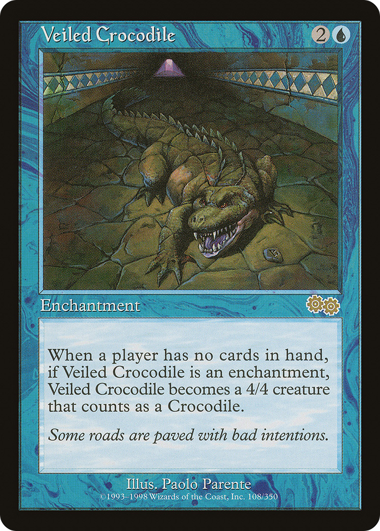 {R} Veiled Crocodile [Urza's Saga][USG 108] - Misty Mountain Games